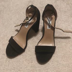 Black suede sandals